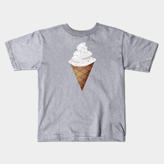 Vanilla Ice Cream With Sprinkles Kids T-Shirt by Kelly Louise Art